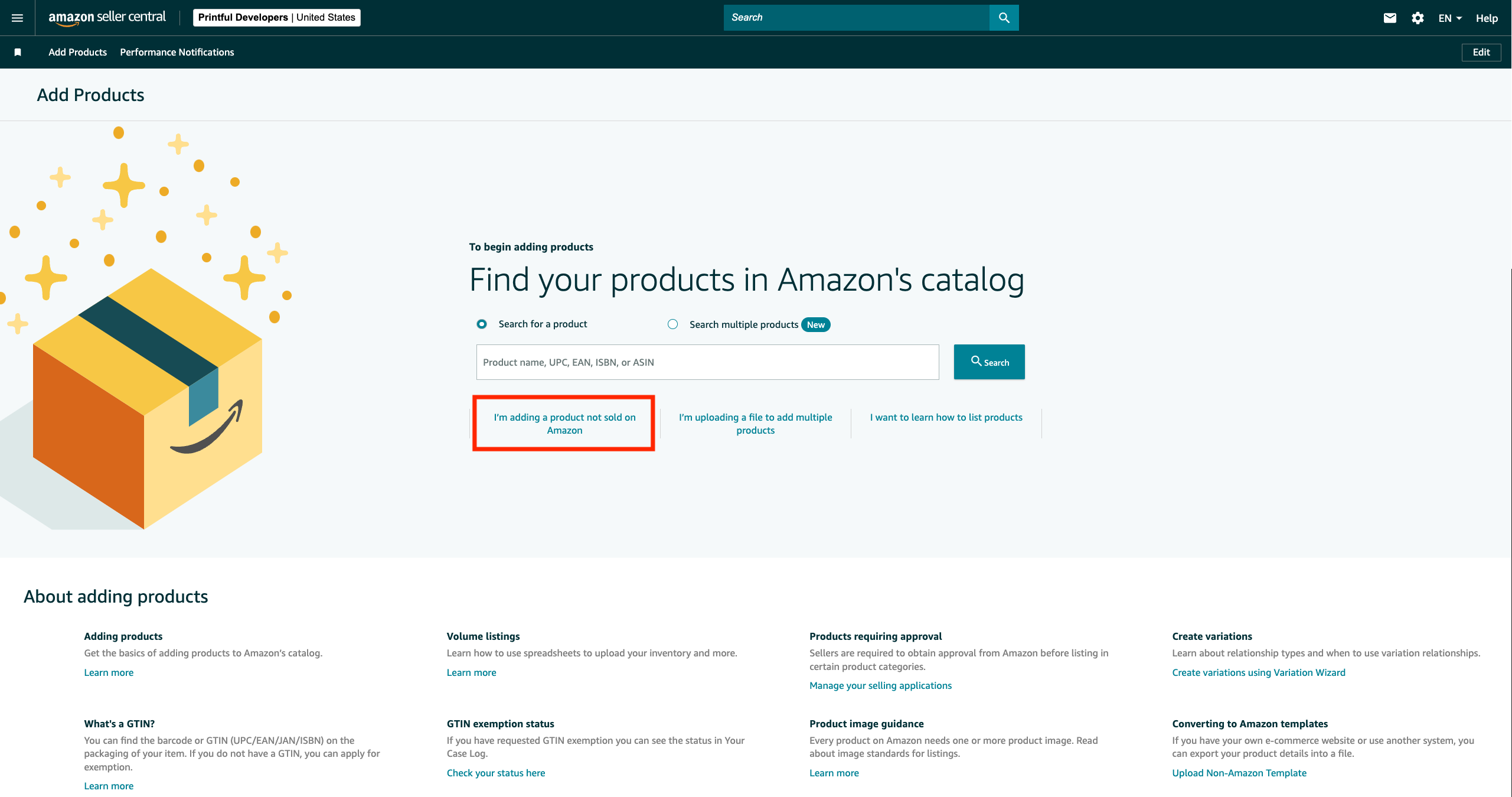 How do I request GTIN exemption from Amazon? – Printful Help Center