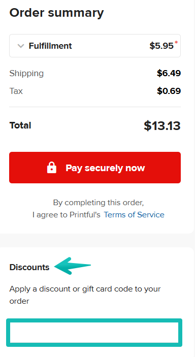 Discount code 