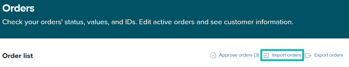 Import order tool