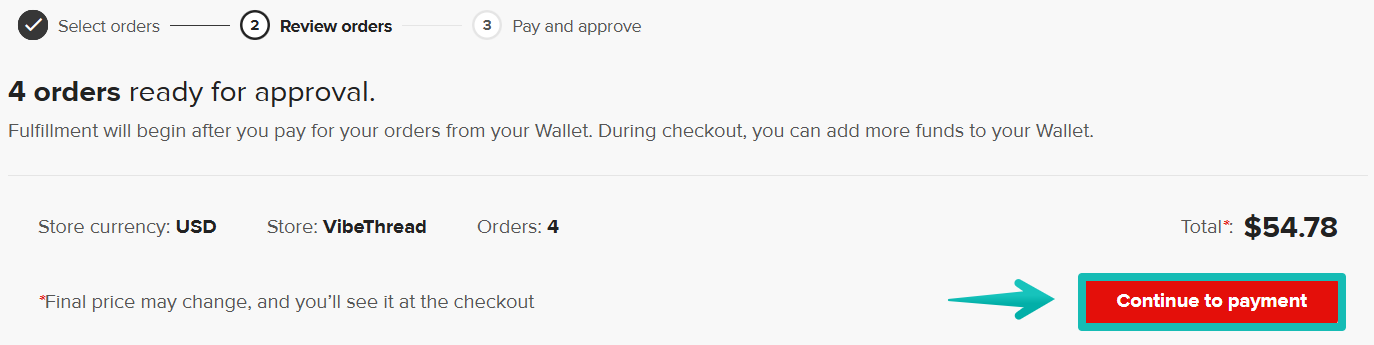 Review the total cost