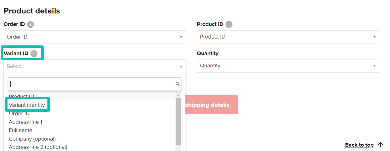 Matching your column names with corresponding fields in our system