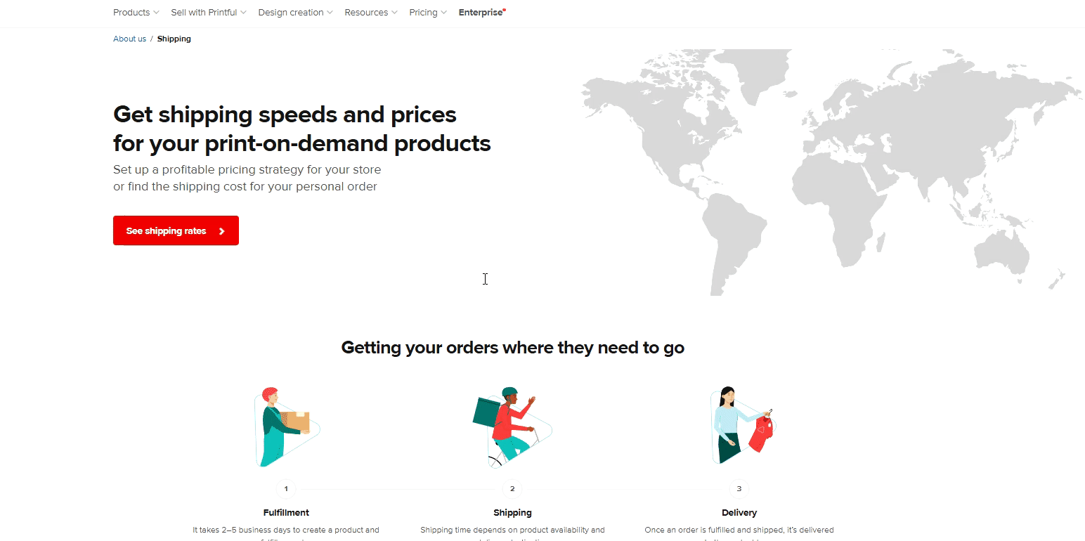 Product categories shipping rates