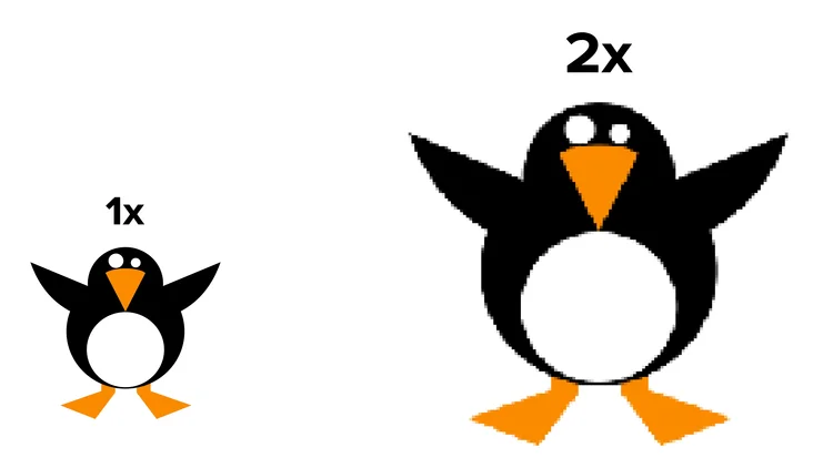 Original image made 2x larger without the tool