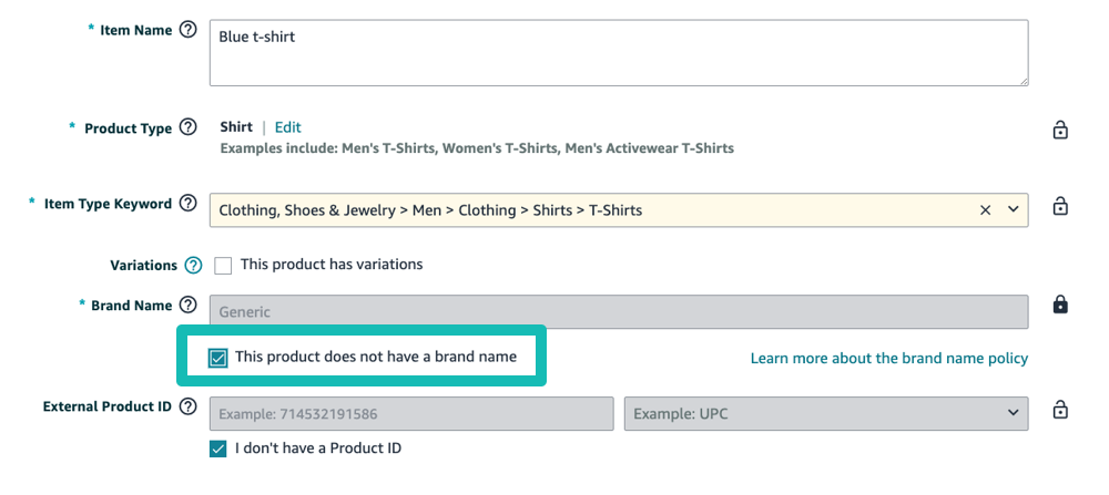 This products does not have a brand name Amazon