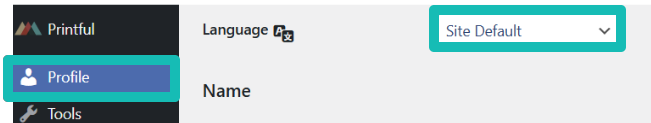 Profile Language settings
