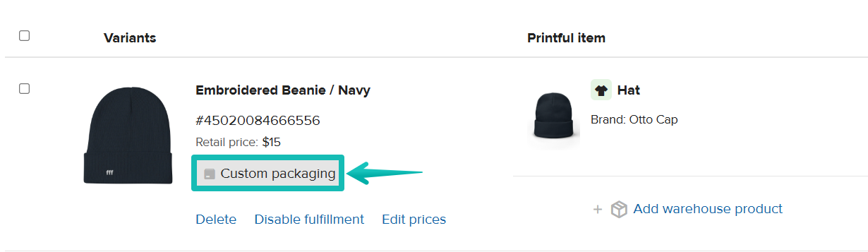 Displays store view of product with a branding preset enabled.