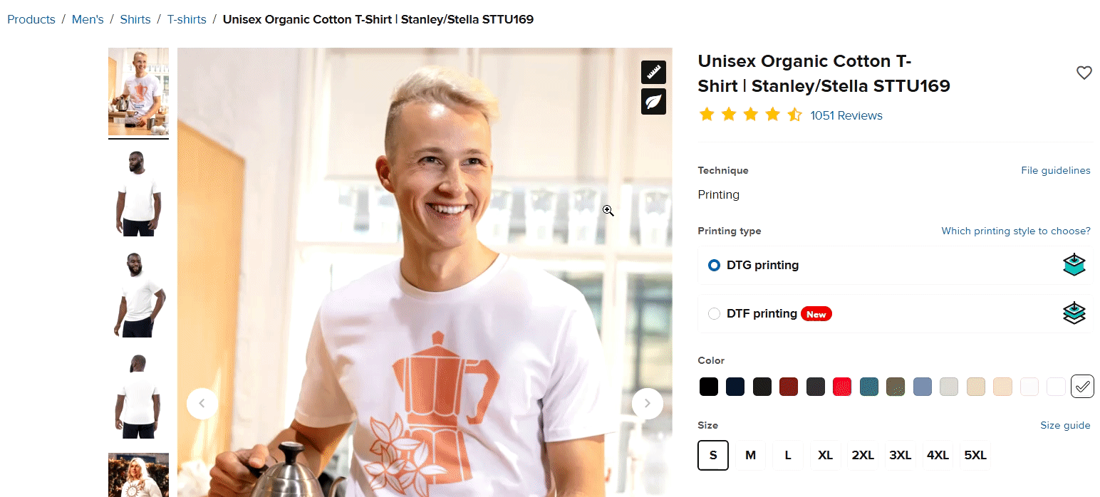 Availability tab in the product page