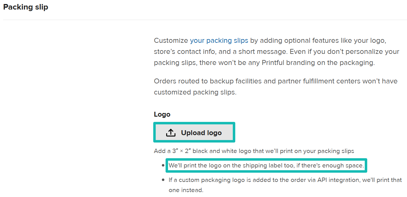 Sube el logo de marca en Ajustes de tienda.