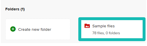 Cartella dei file di esempio nella Libreria file