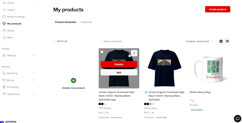 Generazione dei mockup