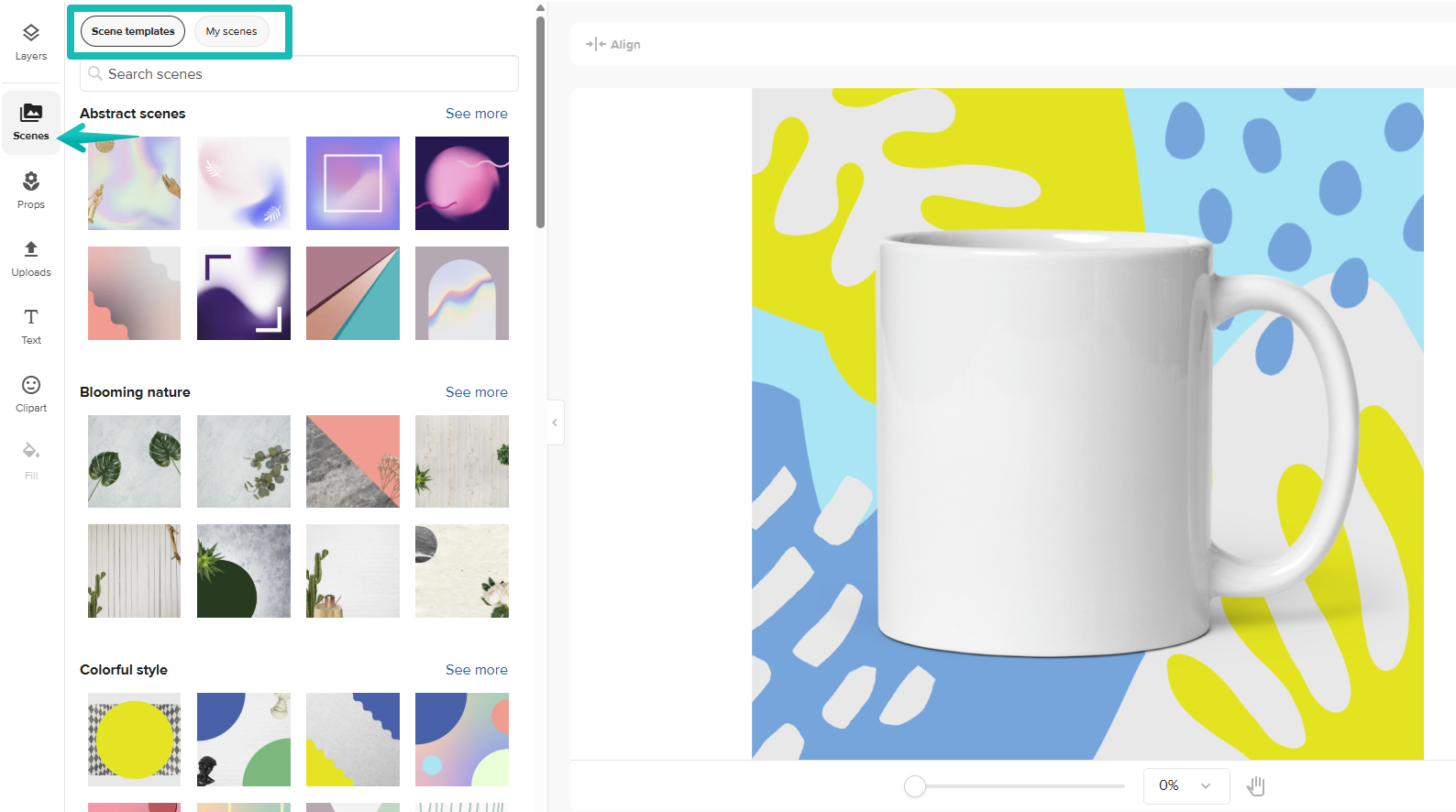 Scenes in Custom Mockup Maker