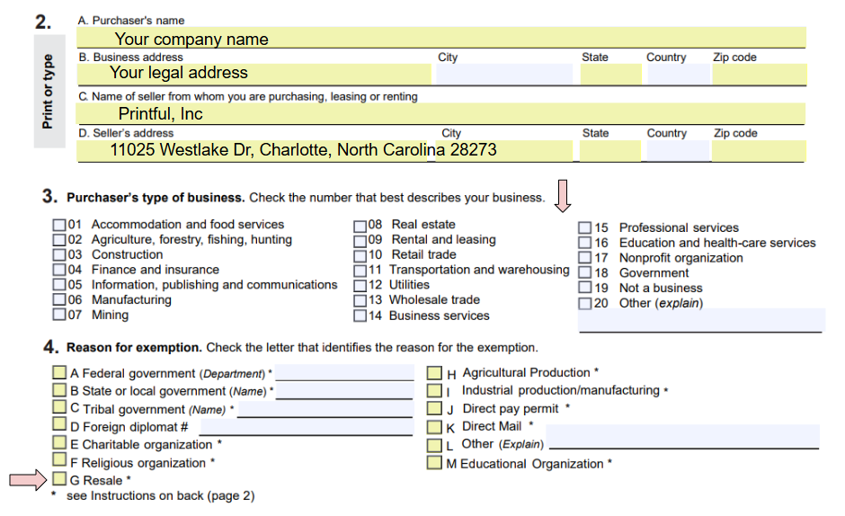 Ejemplo del formulario SSUTA 