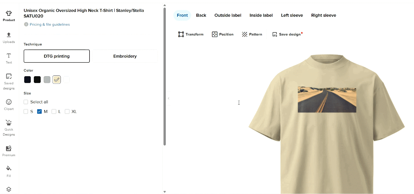 GIF che mostra come duplicare i livelli nel Creatore di design.