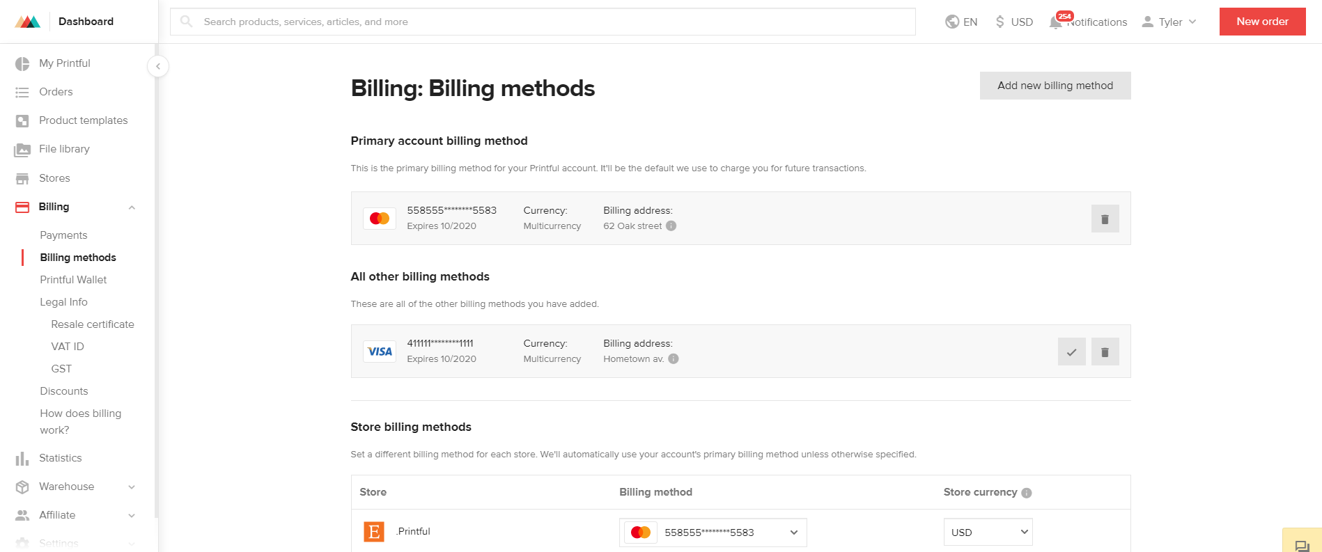 Billing method