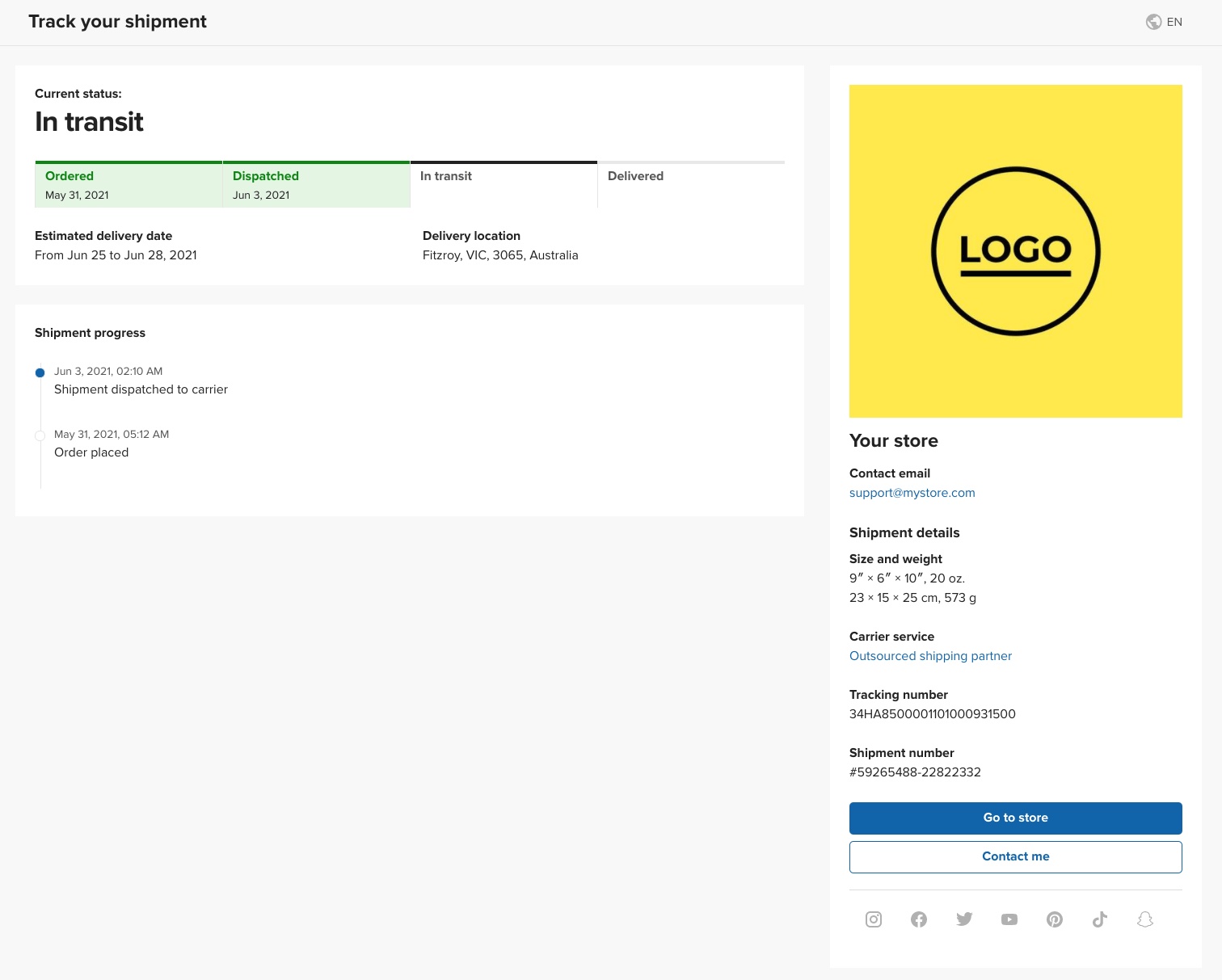 uds shipping tracking