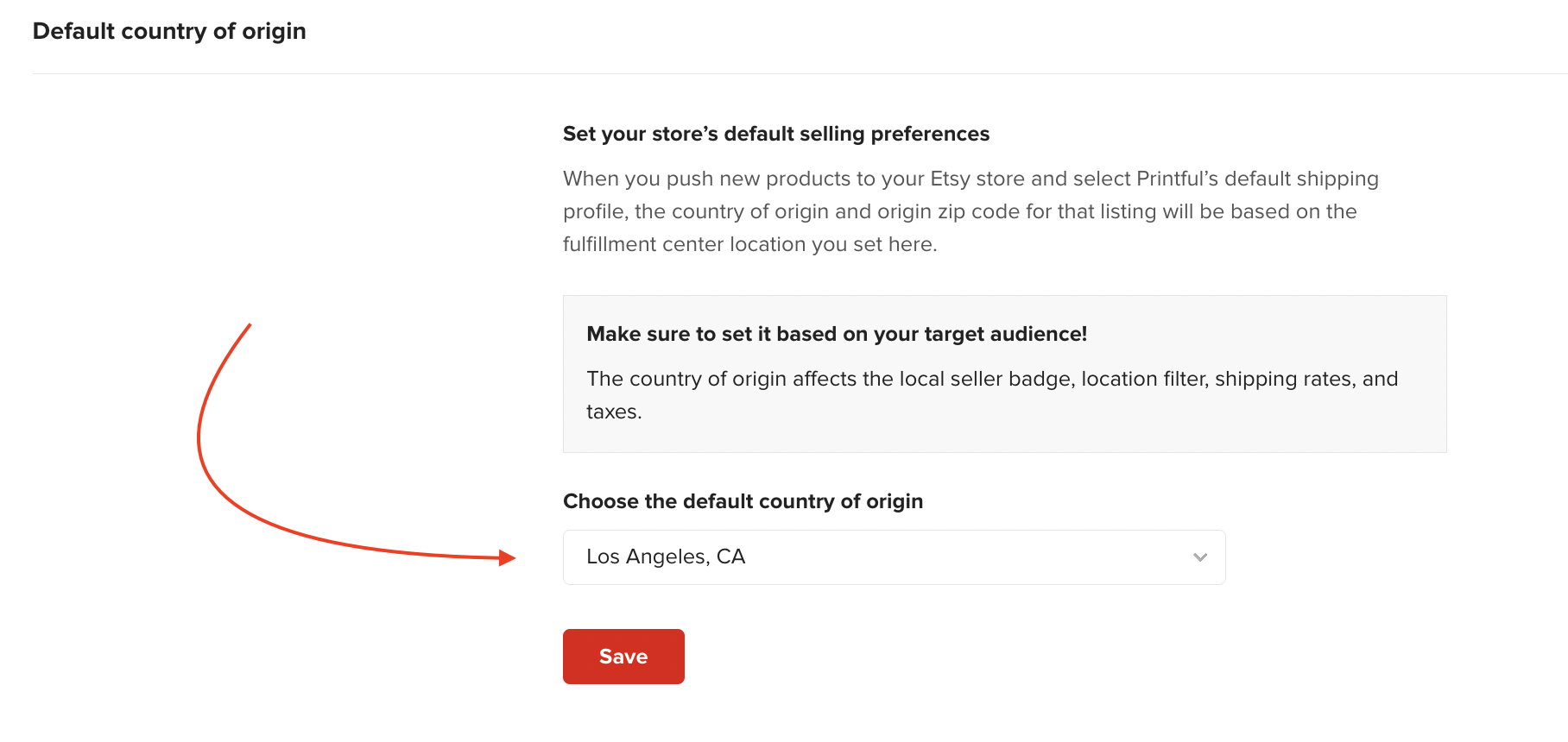 Can I change the country of origin for my Printful-generated delivery  profiles? – Printful Help Center