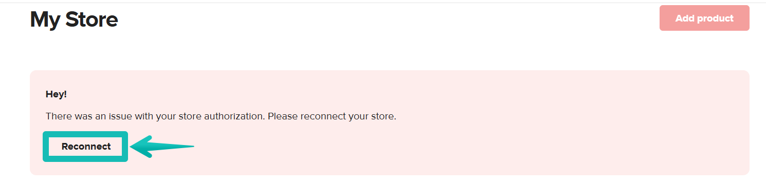 The Printful Dashboard shows a store sync error message with a Reconnect button.