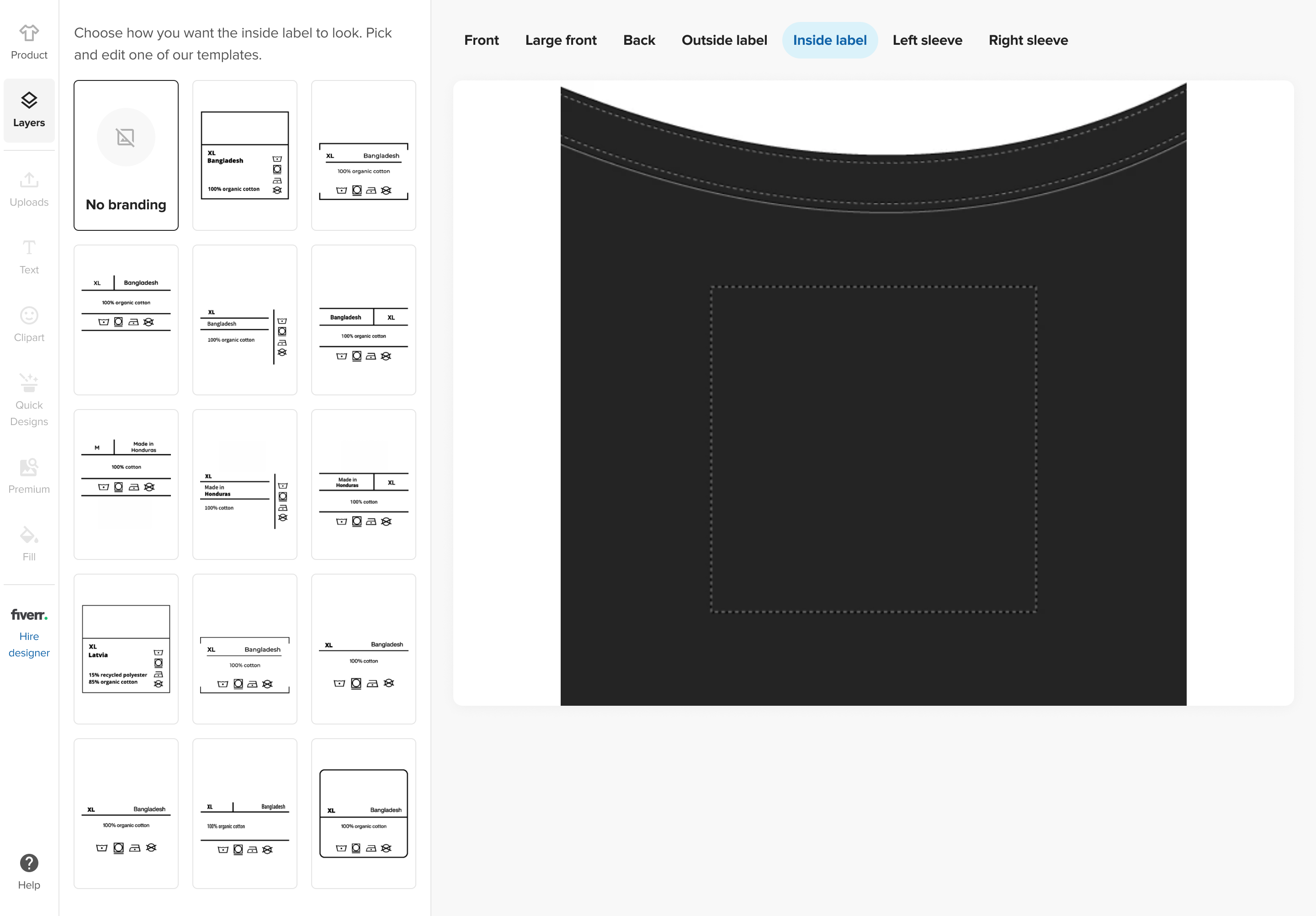 Custom Inside Label ? : r/printful